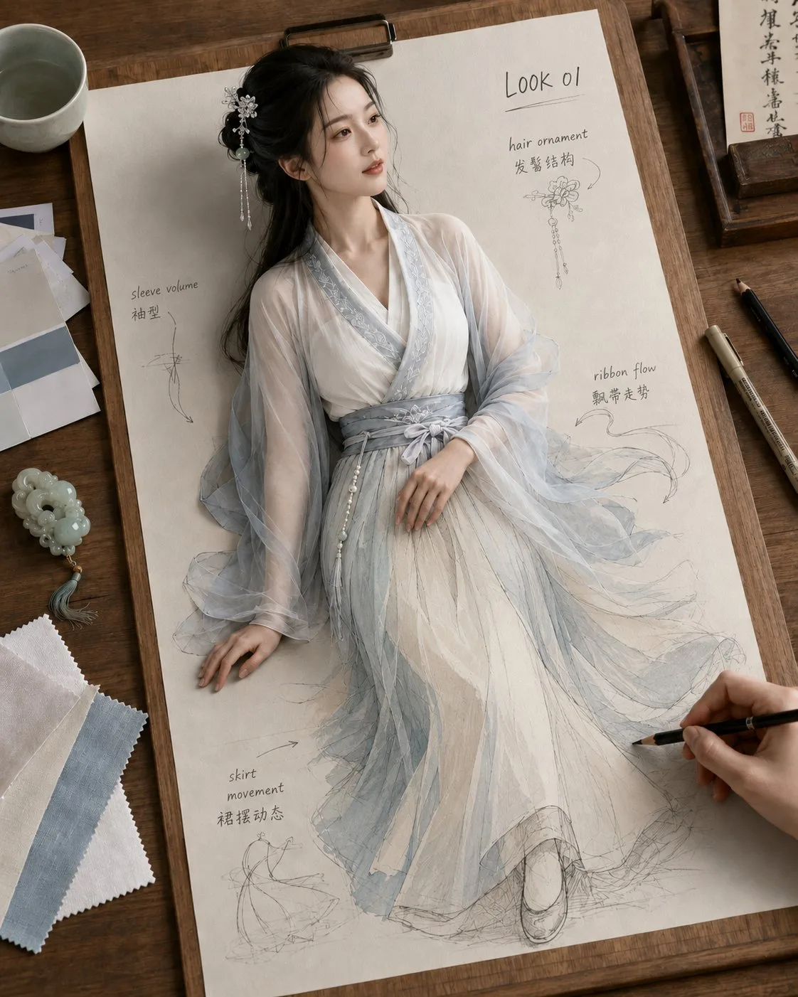 Paper comes true ancient style fashion design manuscript awakening — Sonra