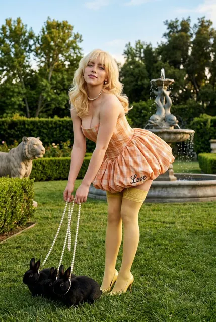 Pearl rabbit garden girl