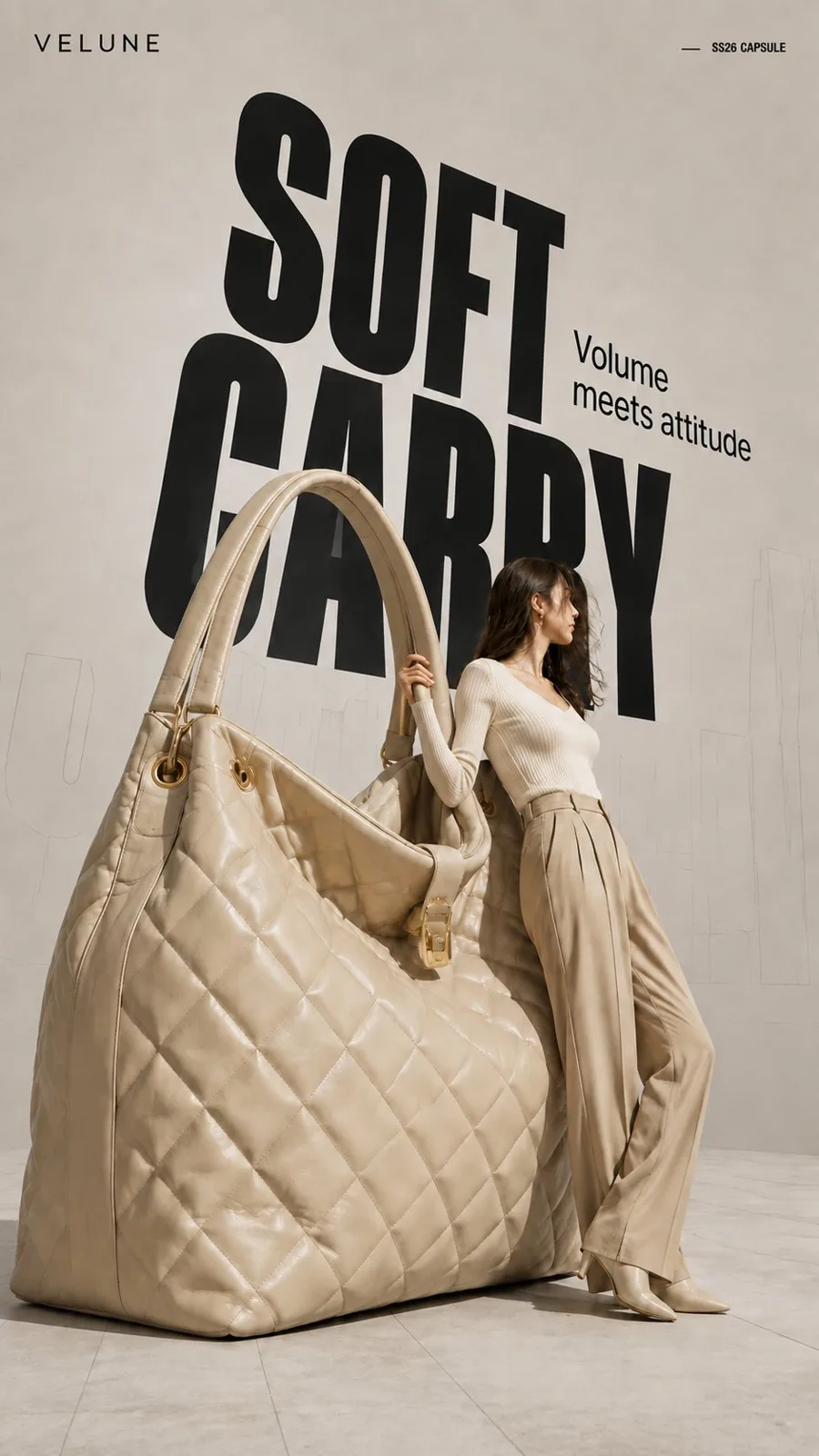 High fashion oversized luxury product editorial poster — After