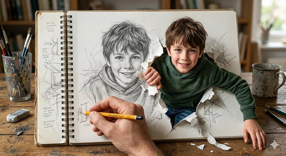 Breaking through sketch boy — After