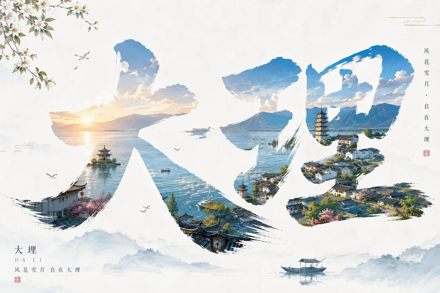 New chinese city landscape mask poster — Sonra