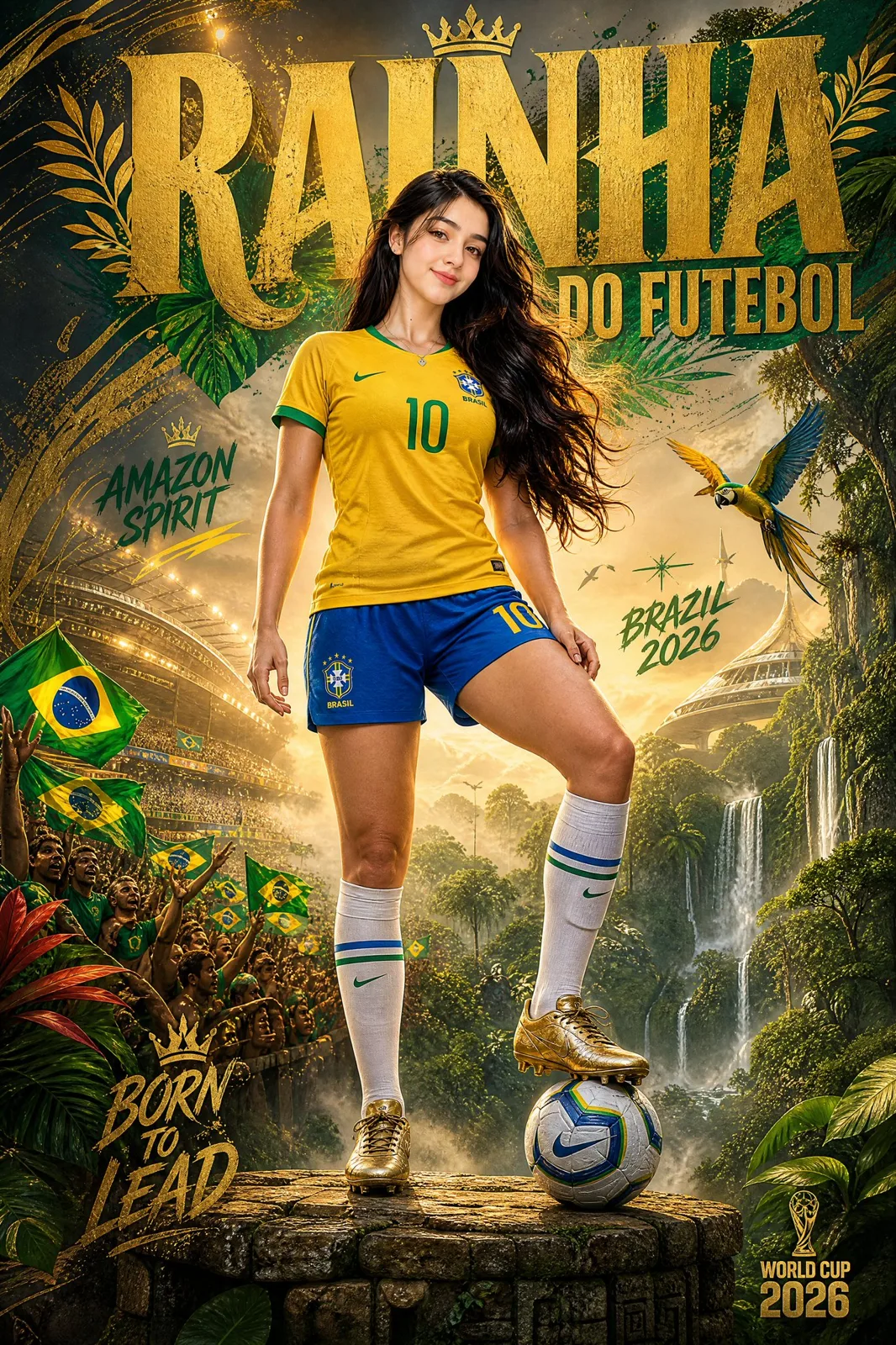 Brazil queen of amazon world cup 2026 poster — Sonra