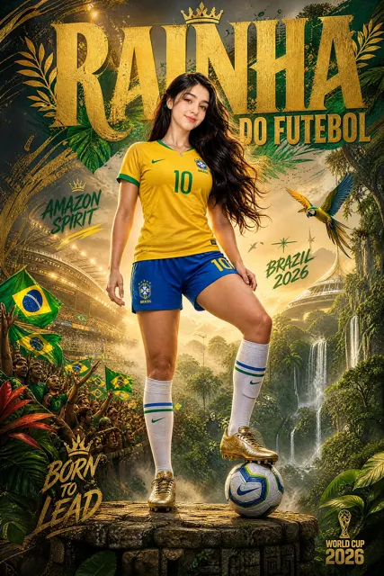 Brazil queen of amazon world cup 2026 poster