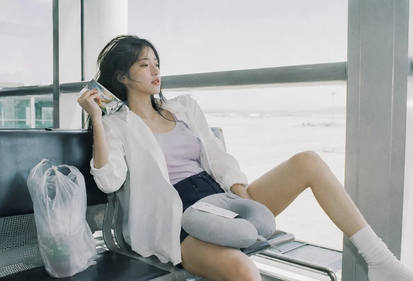 Korean idol incheon airport japanese film aesthetic portrait — After