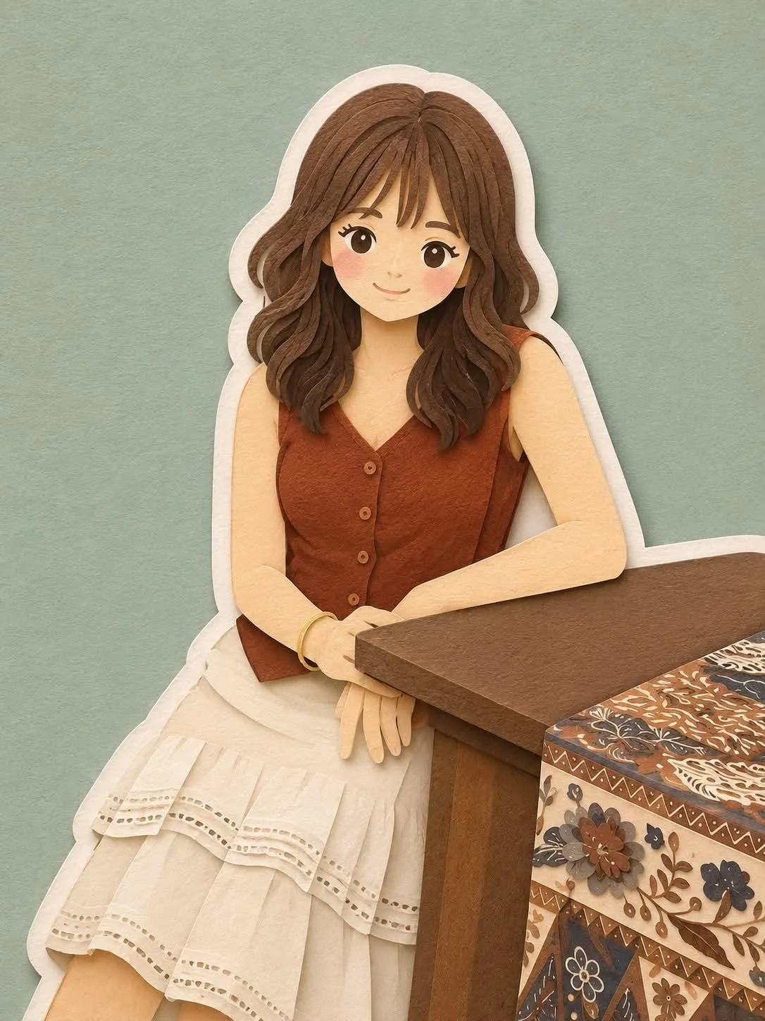 Soft handcrafted paper cut layered illustration style — Sonra