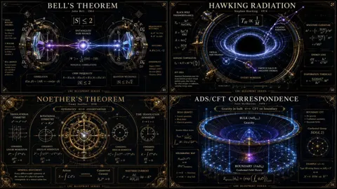 Advanced physics infographic prompt
