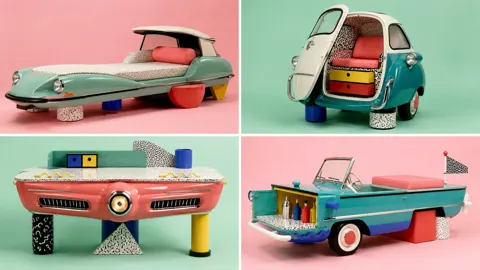 Memphis group style unusual classic cars furniture