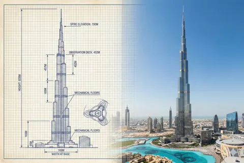 Blueprint reality burj khalifa
