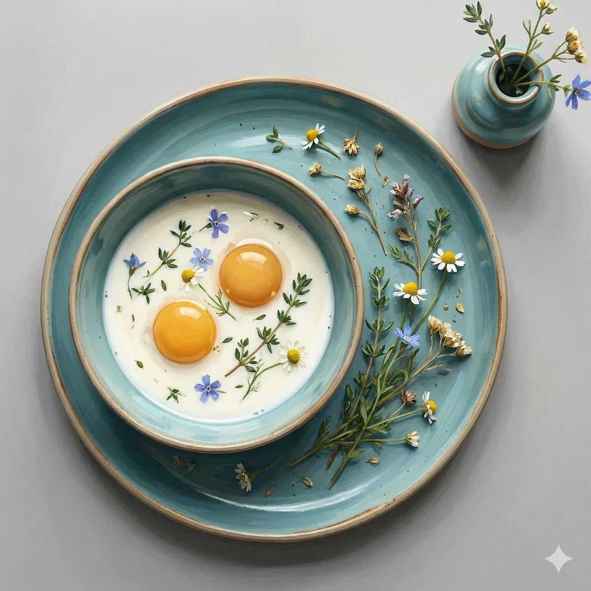 Botanical gold ceramic plate — After