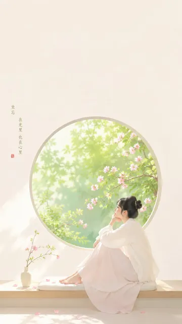 Oriental zen minimalist feminine bright poster 1788532532553