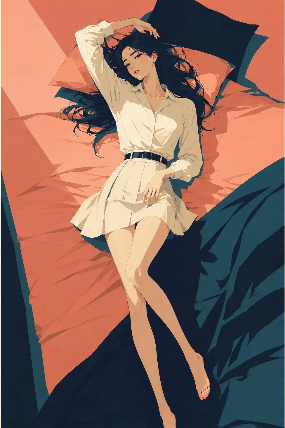 Vintage travel poster japanese fashion illustration — Sonra