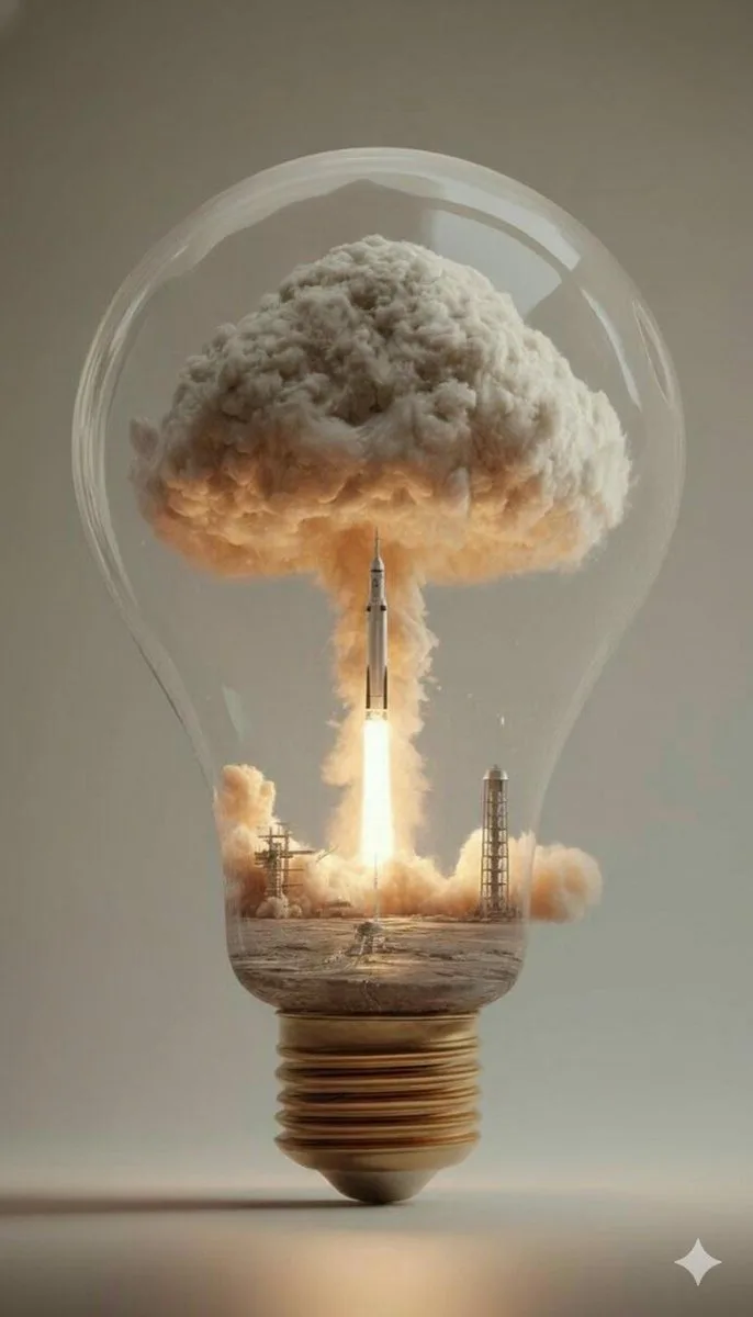 Bulb rocket launch surreal — After