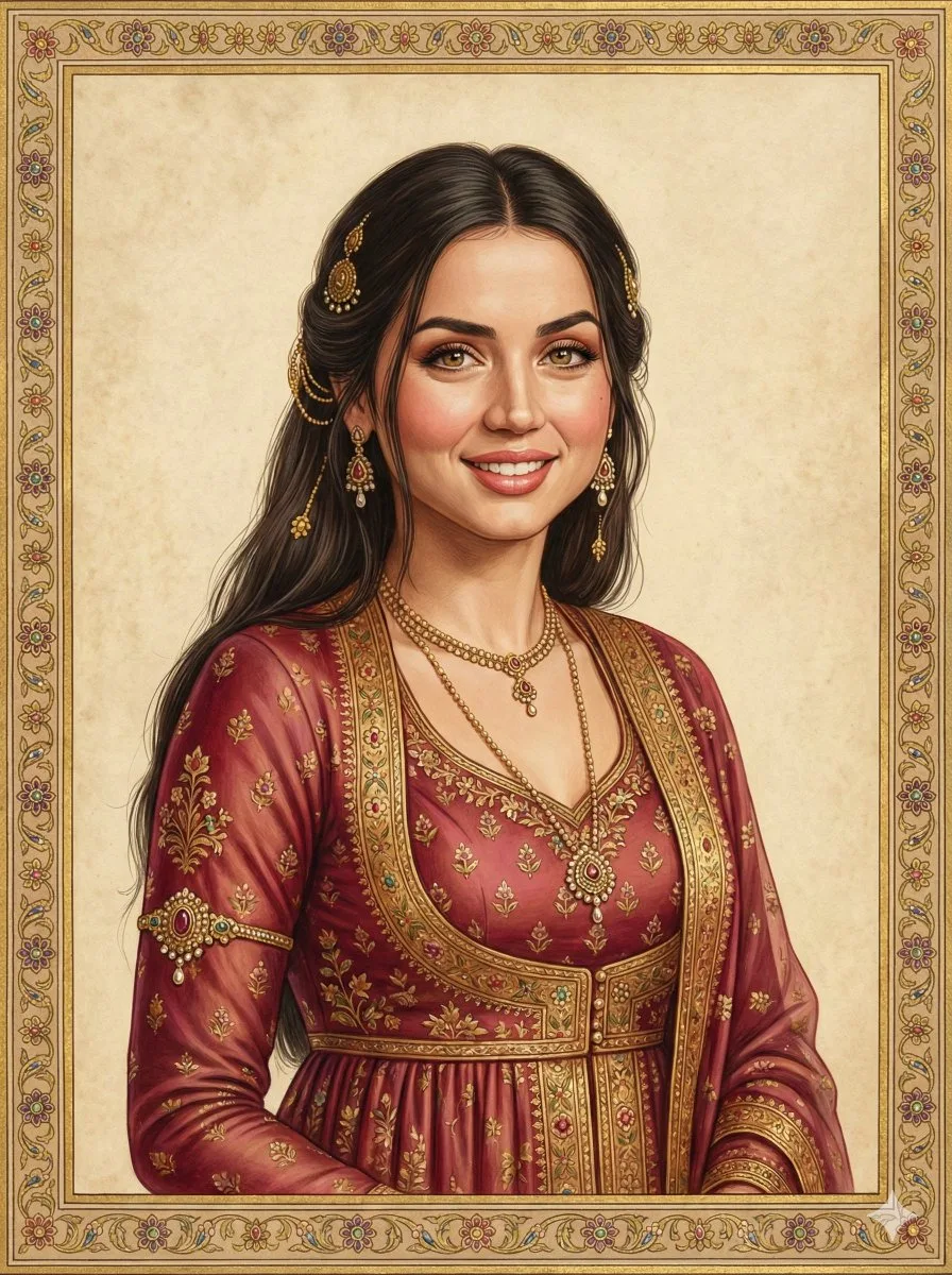 Mughal royal miniature portrait — Sonra