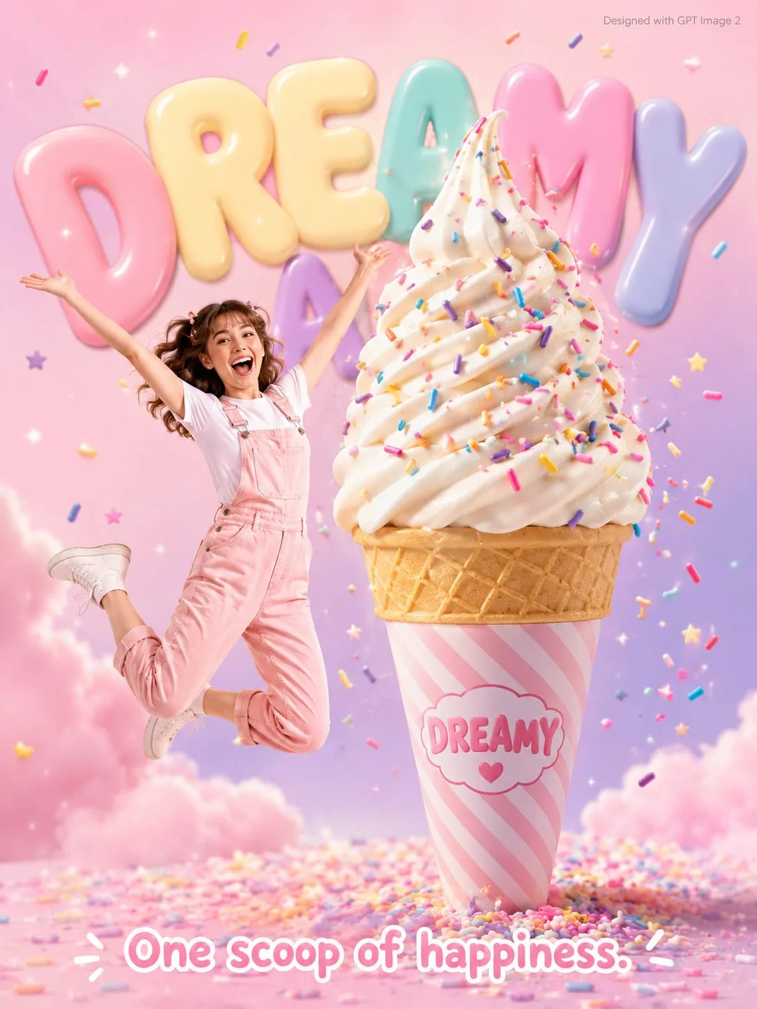 Dreamy dessert ice cream advertisement — Sonra