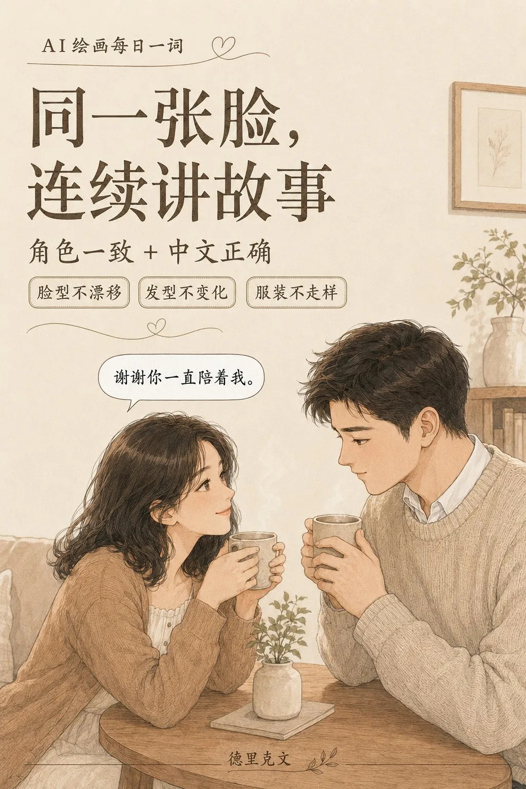Japanese style heartwarming four panel comic prompt — Sonra