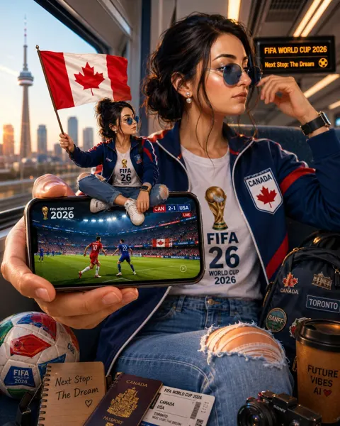 Female creator fifa world cup 2026 travel poster
