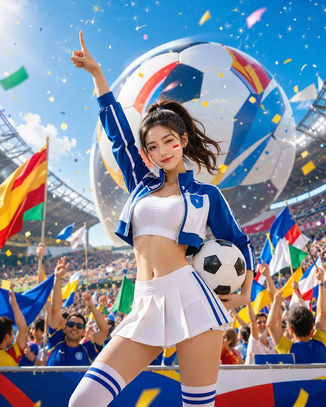 Sweet cool world cup soccer babe poster — Sonra