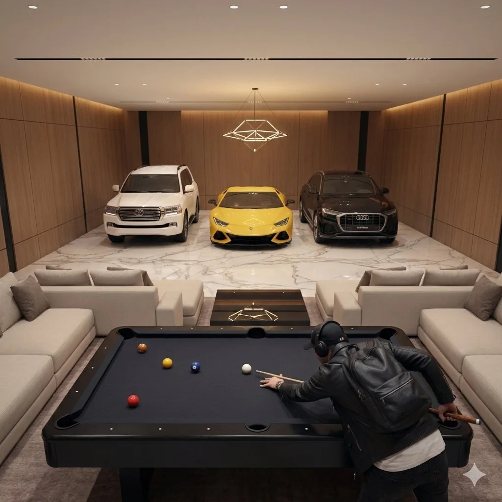 Luxury garage billiards gentleman — Sonra