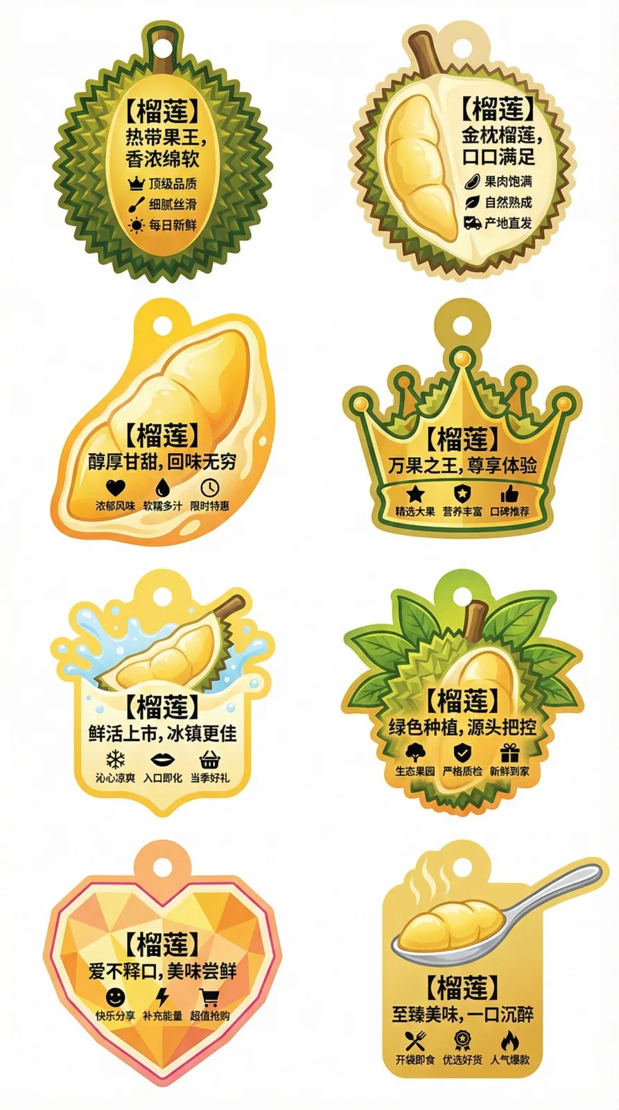 Durian irregular tags collection — After