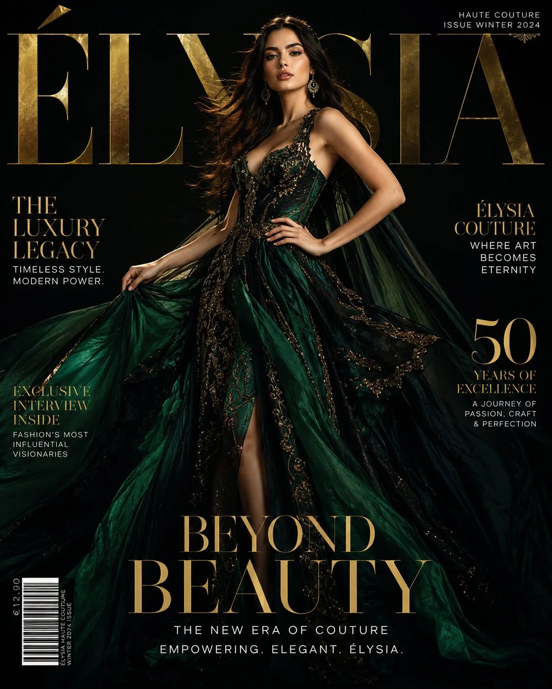 Elysia ultra luxury fashion magazine cover — After