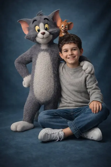 Boy tom jerry realistic photo
