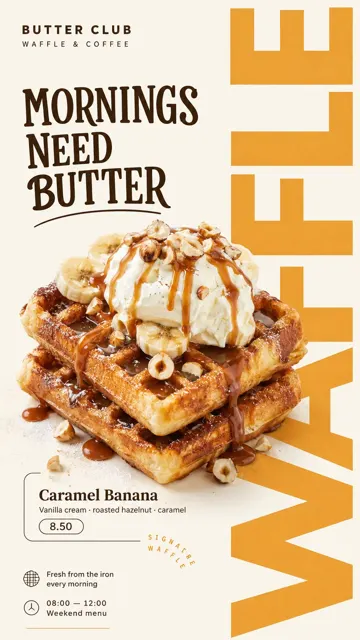 Editorial food poster design prompt