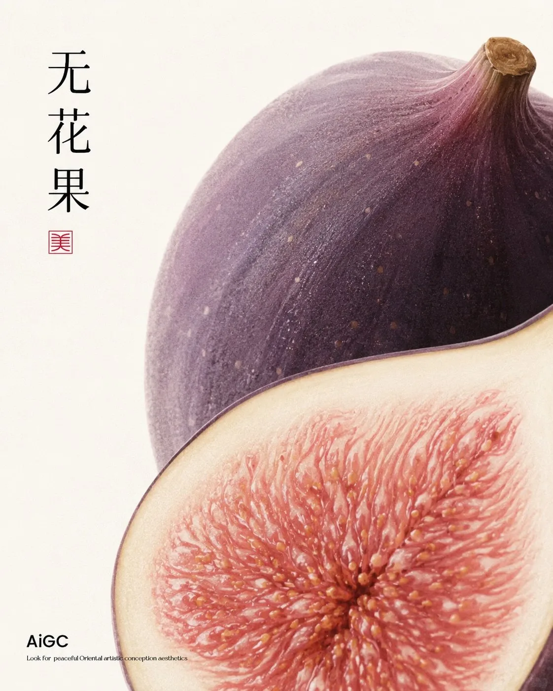 Oriental minimalist fruit poster design — Sonra