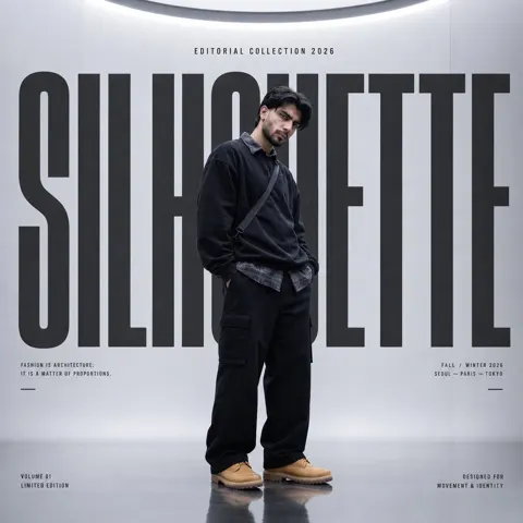 Silhouette high fashion editorial poster