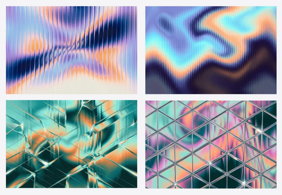 Flowing fractal glass grid — After