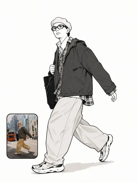 Black and white manga line art illustration
