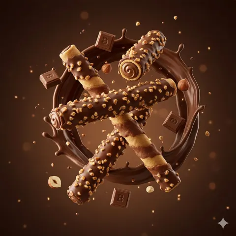 Zero gravity chocolate wafer