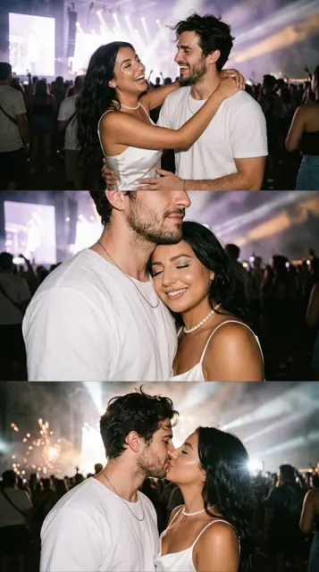 Concert couple white pearl dreamy night