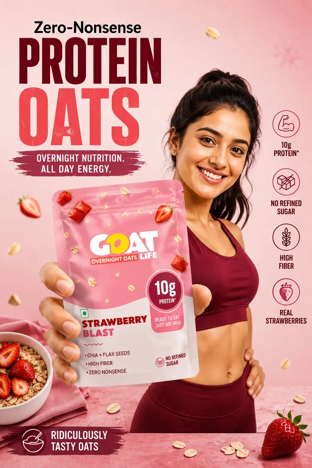 Premium fitness product advertisement poster — Sonra
