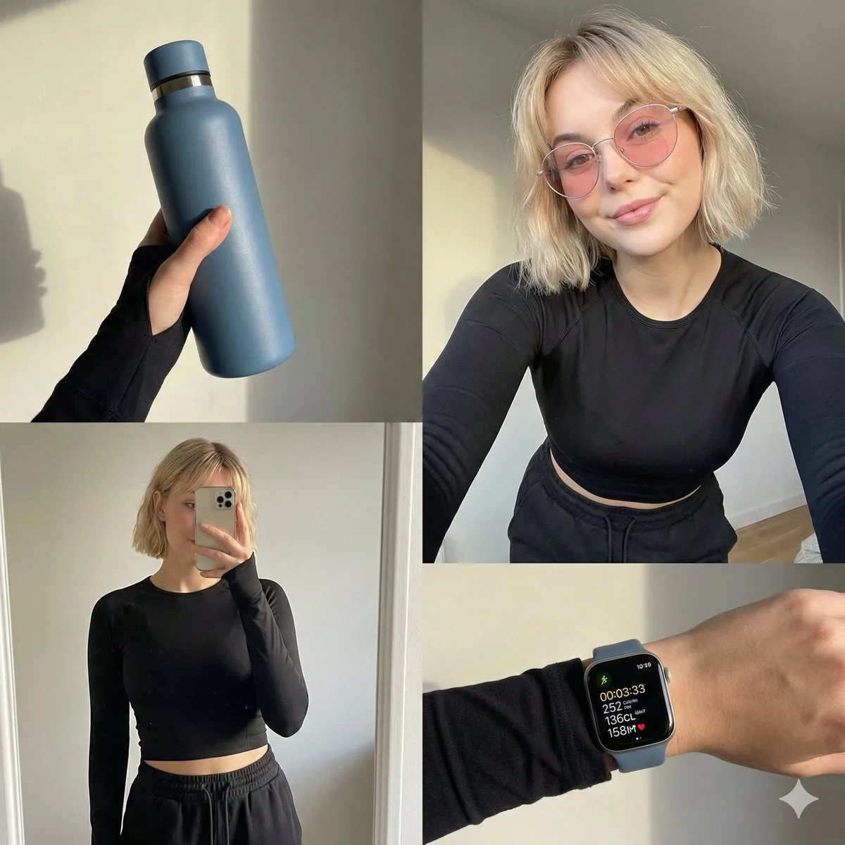Morning light fitness collage — Sonra