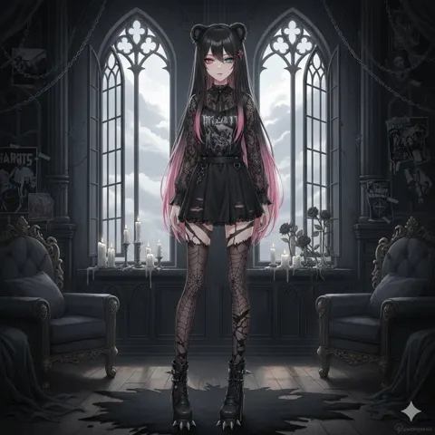 Black pink death barbie