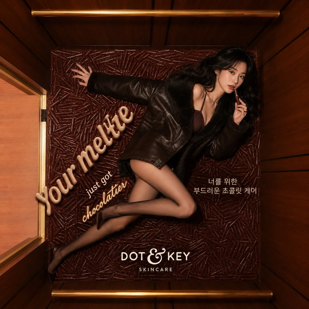 Luxury korean beauty chocolate campaign editorial — Sonra