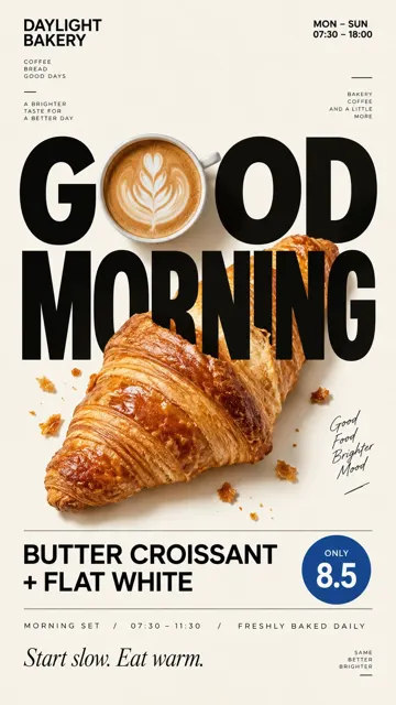 Modern editorial food poster design