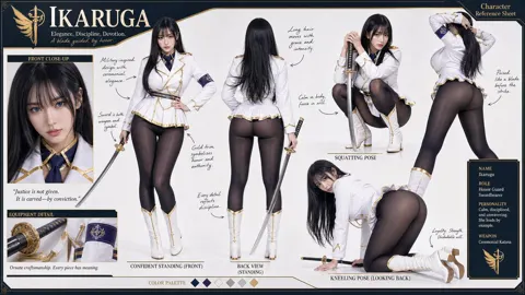 Multi angle reference of character ikaruga