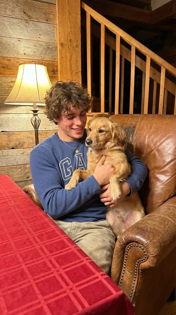 Warm light golden retriever — Sonra