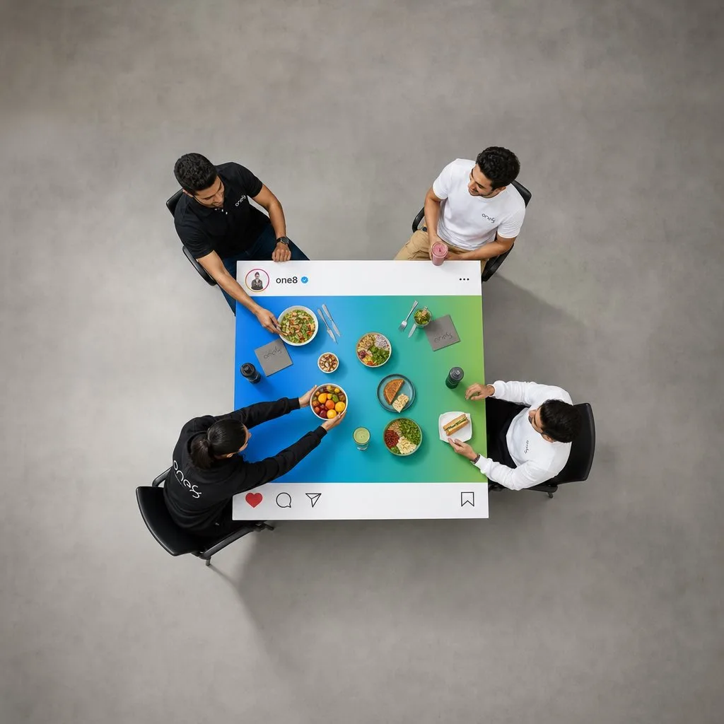 Ultra wide top down instagram commercial photography — Sonra