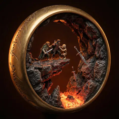 Classic game prop diorama