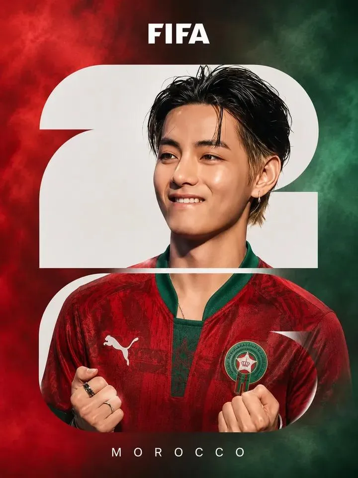 Bts member morocco fifa football poster design — Sonra