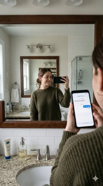 Realistic mirror selfie chat