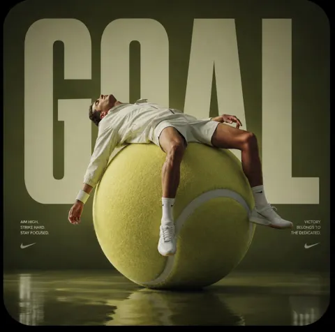 Avant garde sports fashion tennis goal editorial