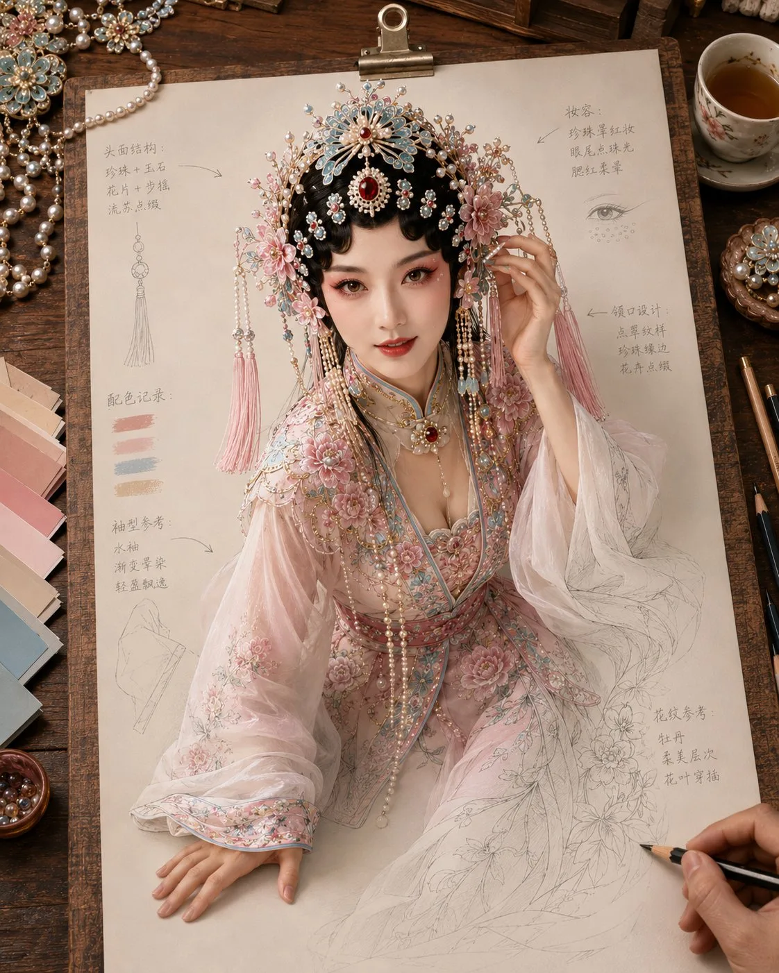 Paper to reality opera makeup sketch vision — Sonra