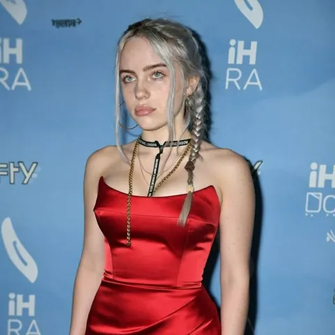 Silver hair satin haute couture