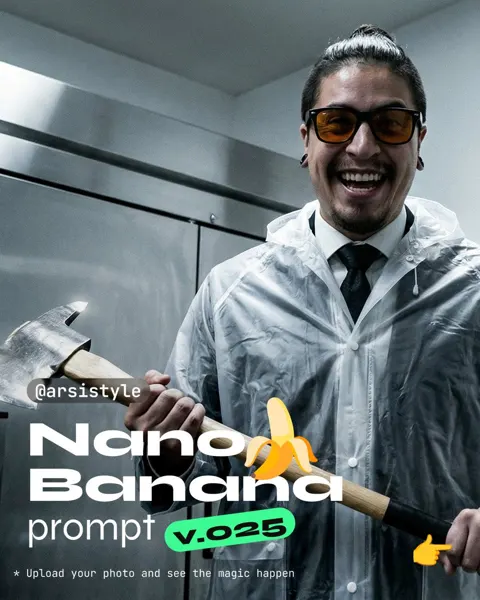 Clear raincoat axe smile