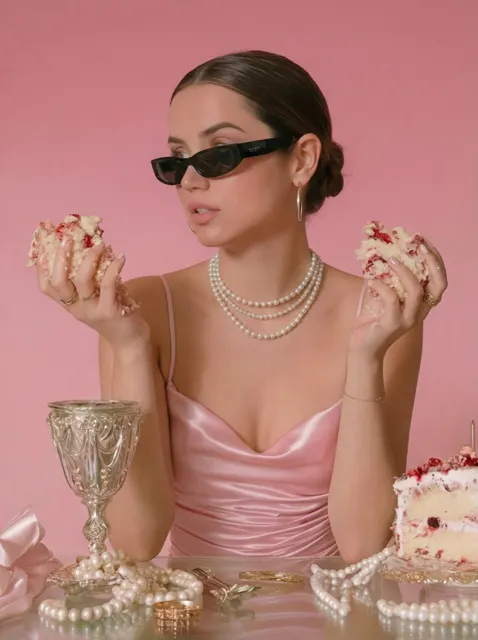 Magazine editorial satin sweet