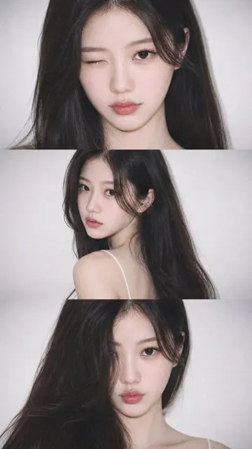 Yzk style girl vertical collage iphone flash portrait