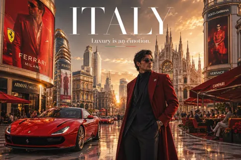 Cinematic luxury empire editorial poster